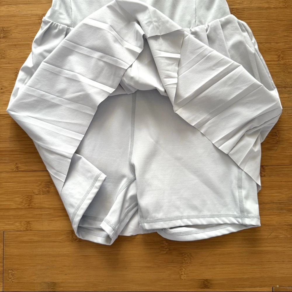 Varley White Pleated Tennis dress romper - Picture 6 of 13